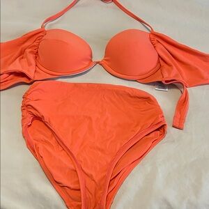 Carmen Marc Valvo Vibrant Orange Bikini